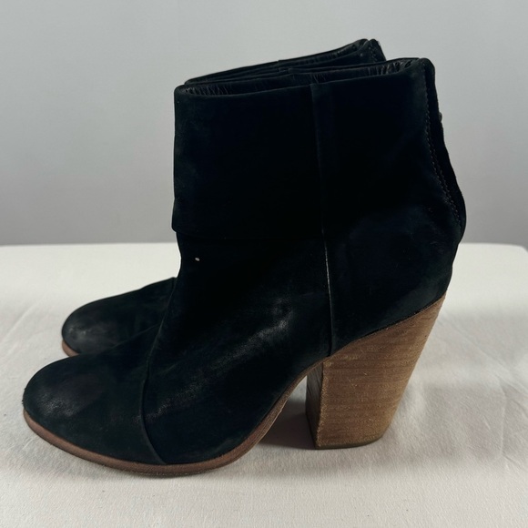 Rag & Bone Suede Back Zip Bootie in Black Size 6 or 36 - Picture 3 of 8